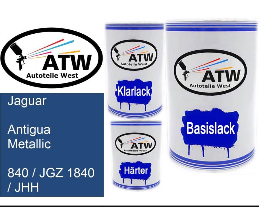 Jaguar, Antigua Metallic, 840 / JGZ 1840 / JHH: 500ml Lackdose + 500ml Klarlack + 250ml Härter - Set, von ATW Autoteile West.